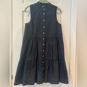 Madewell Black Button-Down Mini Dress